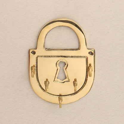 Brass Lock Wall Key Holder (5.5 Inch)