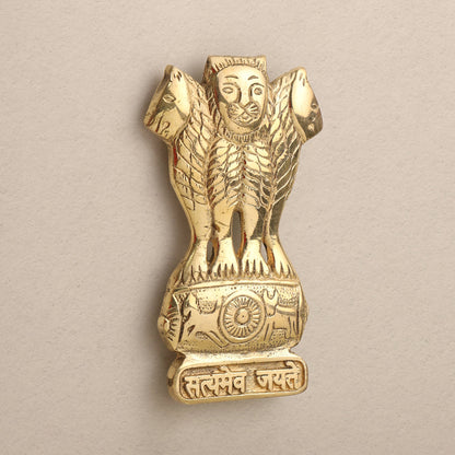 Brass Ashok Stambh / Emblem Wall Hanging