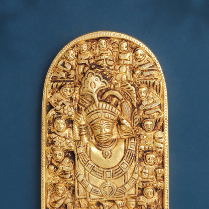 Brass Hanuman Wall Hanging (7.5 Inch)
