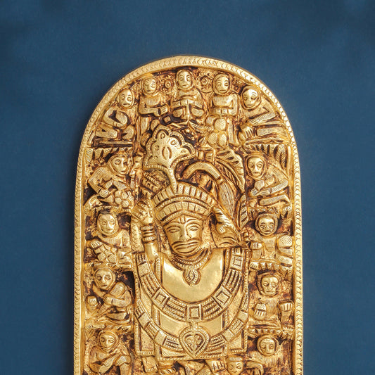 Brass Hanuman Wall Hanging (7.5 Inch)