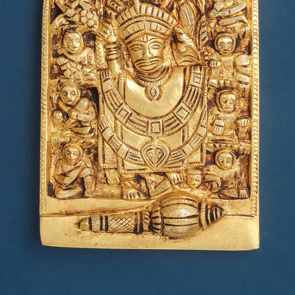 Brass Hanuman Wall Hanging (7.5 Inch)