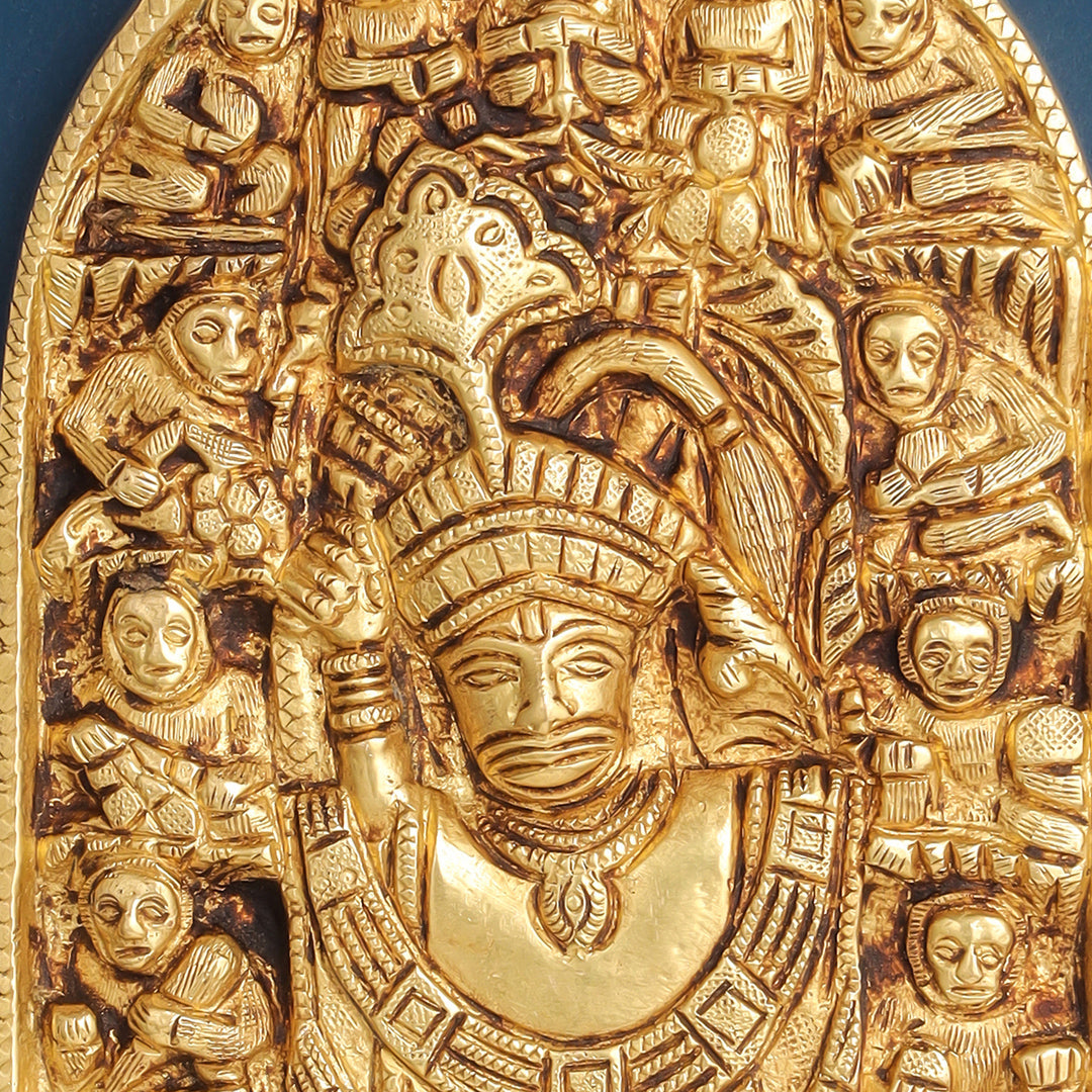 Brass Hanuman Wall Hanging (7.5 Inch)