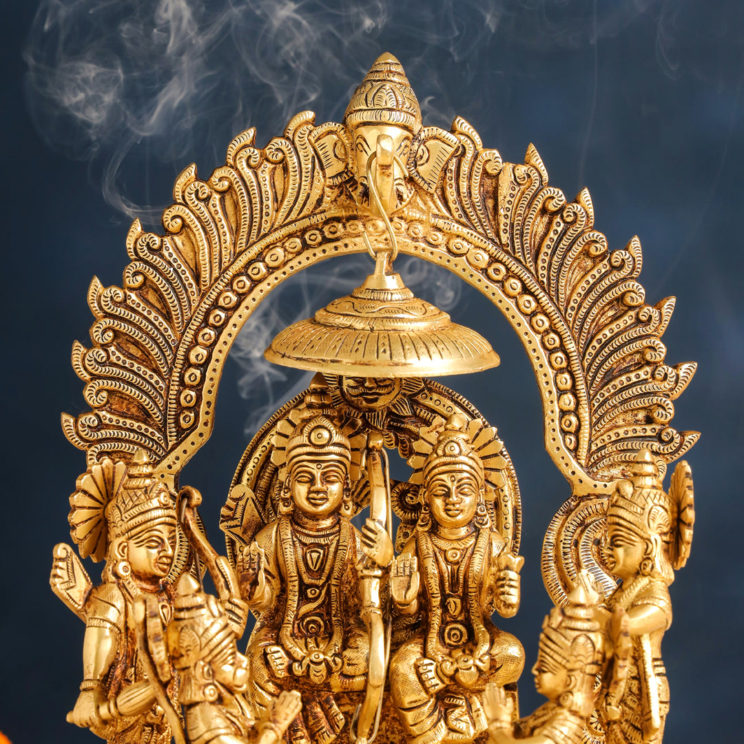 Brass Sitting Ram Darbar Statue (13 Inch)