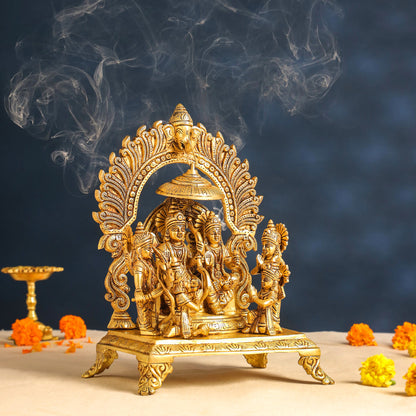 Brass Sitting Ram Darbar Statue (13 Inch)