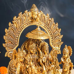 Brass Sitting Ram Darbar Statue (13 Inch)