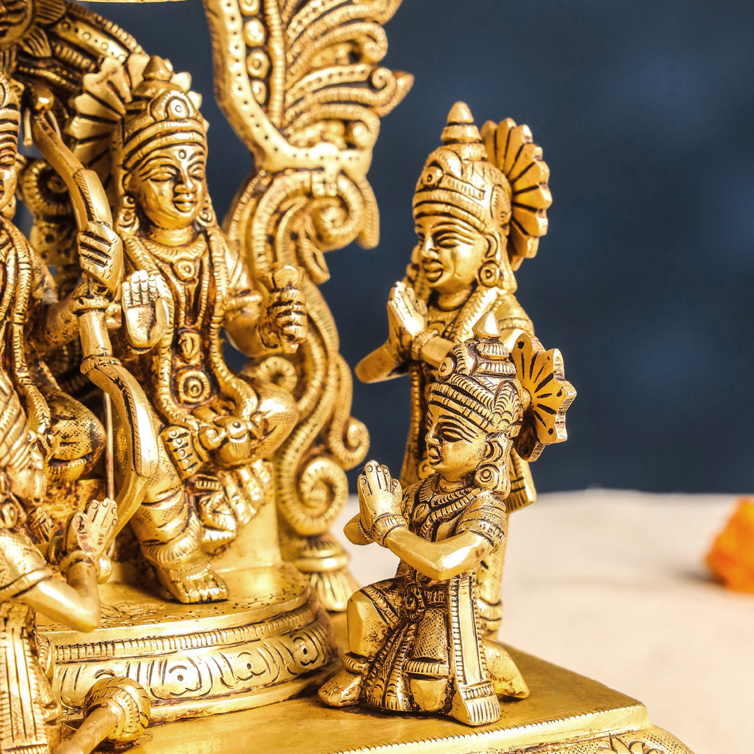 Brass Sitting Ram Darbar Statue (13 Inch)