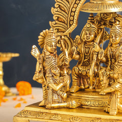 Brass Sitting Ram Darbar Statue (13 Inch)