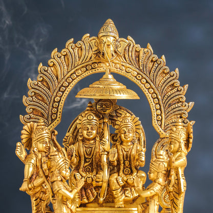 Brass Sitting Ram Darbar Statue (13 Inch)