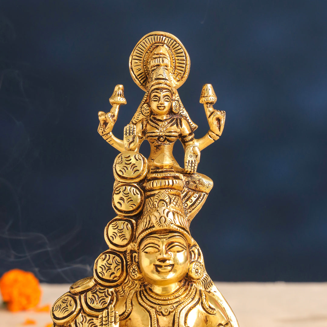 Brass Kuber And Lakshmi Idol (10.5 Inch)