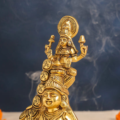 Brass Kuber And Lakshmi Idol (10.5 Inch)