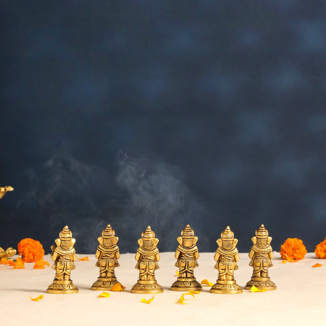 Brass Musical Ganesha Set (3.2 Inch)