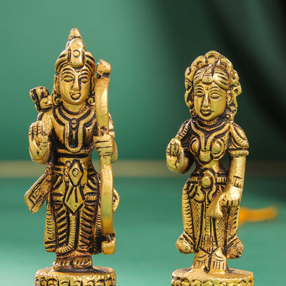 Brass Ram Darbar Idols Set