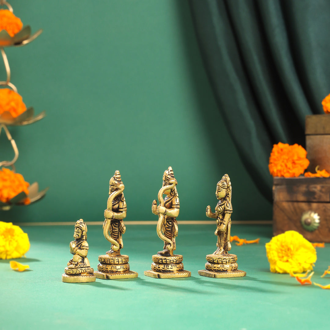 Brass Ram Darbar Idols Set