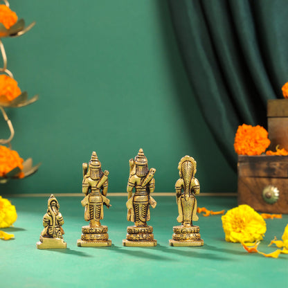 Brass Ram Darbar Idols Set