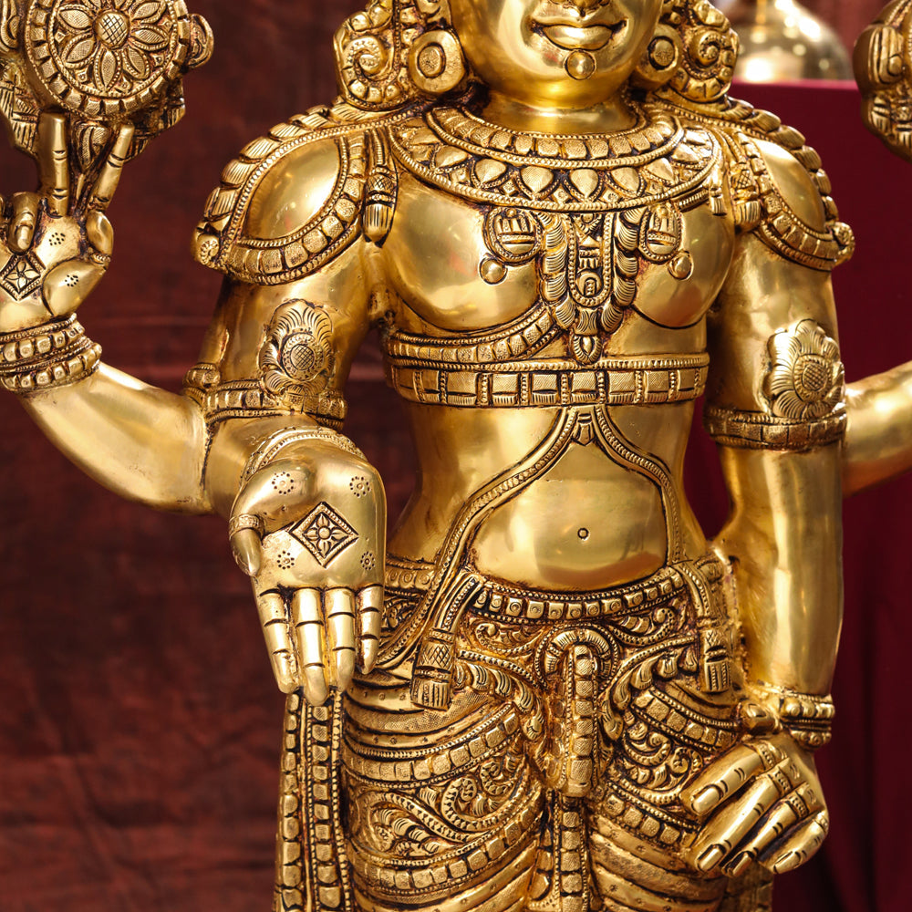 Brass Tirupati Balaji/Venkateshwar Statue (41 Inch)
