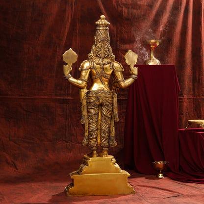 Brass Tirupati Balaji/Venkateshwar Statue (41 Inch)