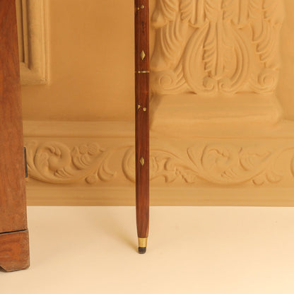 Brass Wooden Walking Stick (37 Inch)