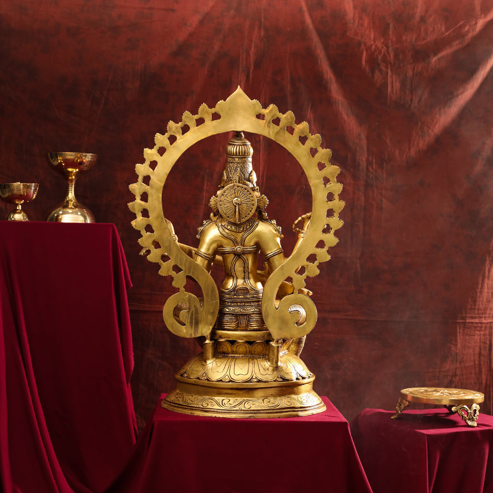 Brass Goddess Frame Saraswati Statue (27 Inch)