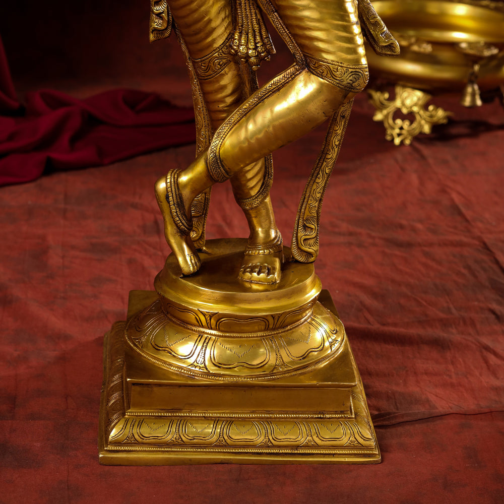 Brass Superfine Krishna Statue (35 Inch)