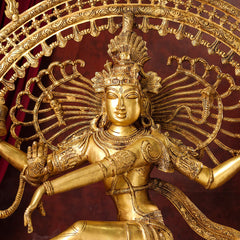 Brass Nataraja Dancing Shiva Statue (47 Inch)
