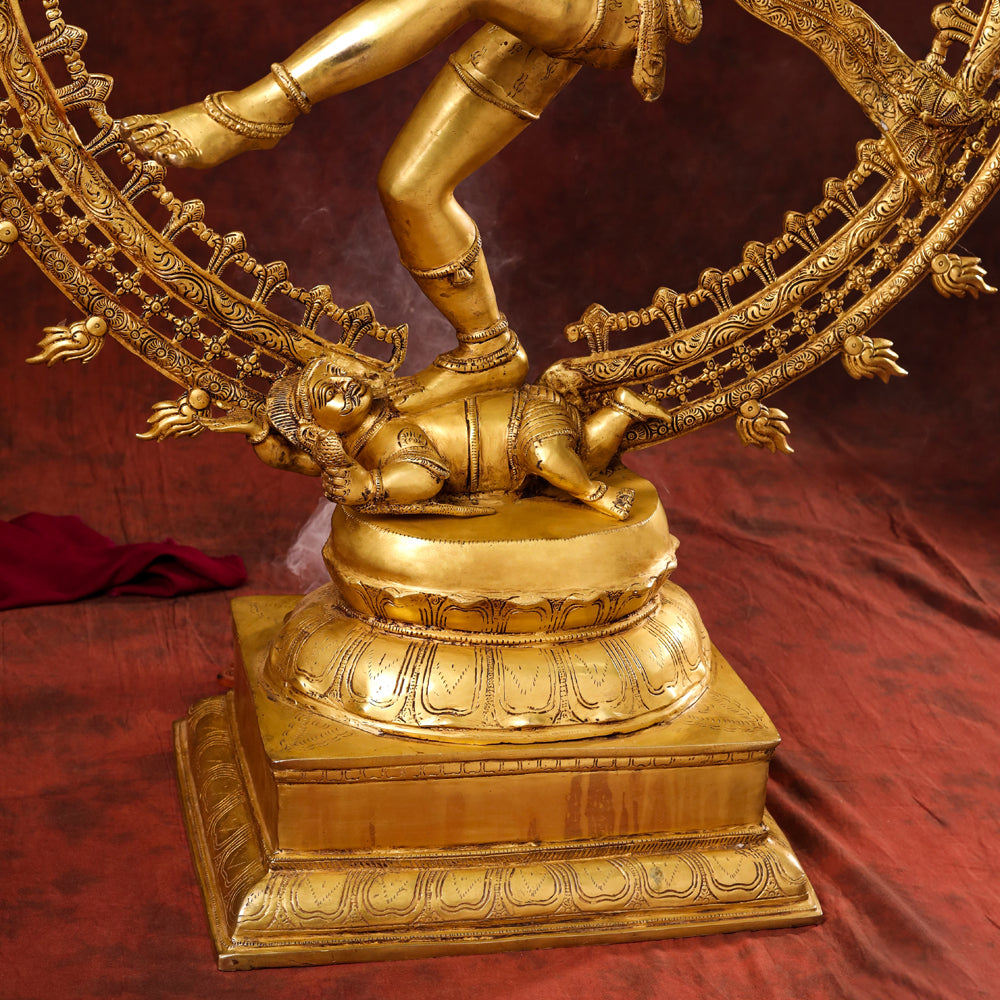 Brass Nataraja Dancing Shiva Statue (47 Inch)