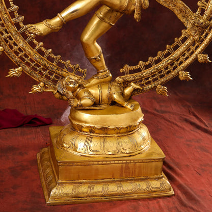 Brass Nataraja Dancing Shiva Statue (47 Inch)