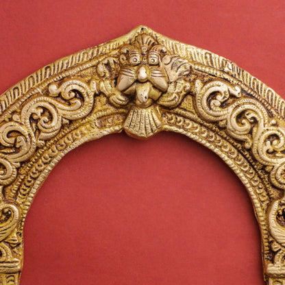 Brass Handcarved Prabhavali Frame (9.5 Inch)