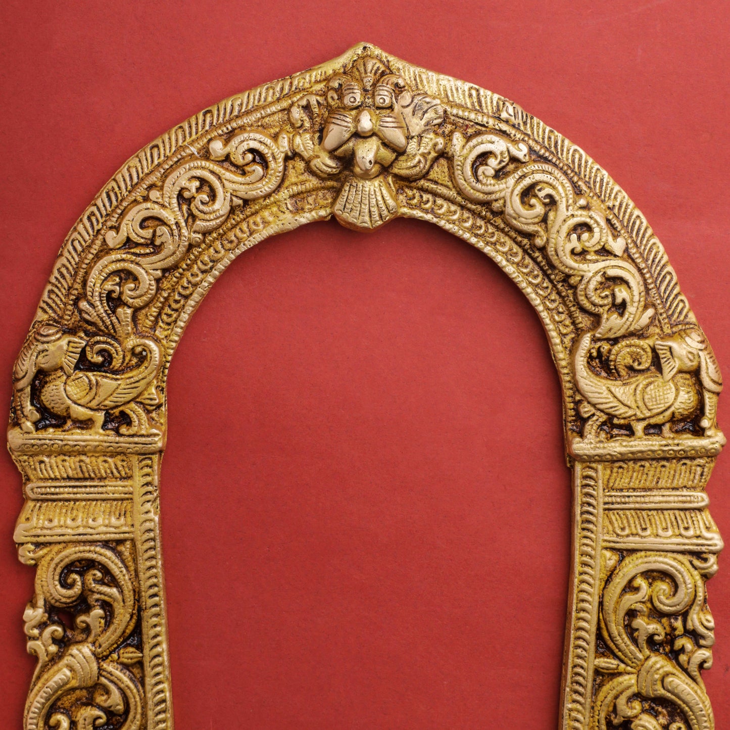 Brass Handcarved Prabhavali Frame (9.5 Inch)
