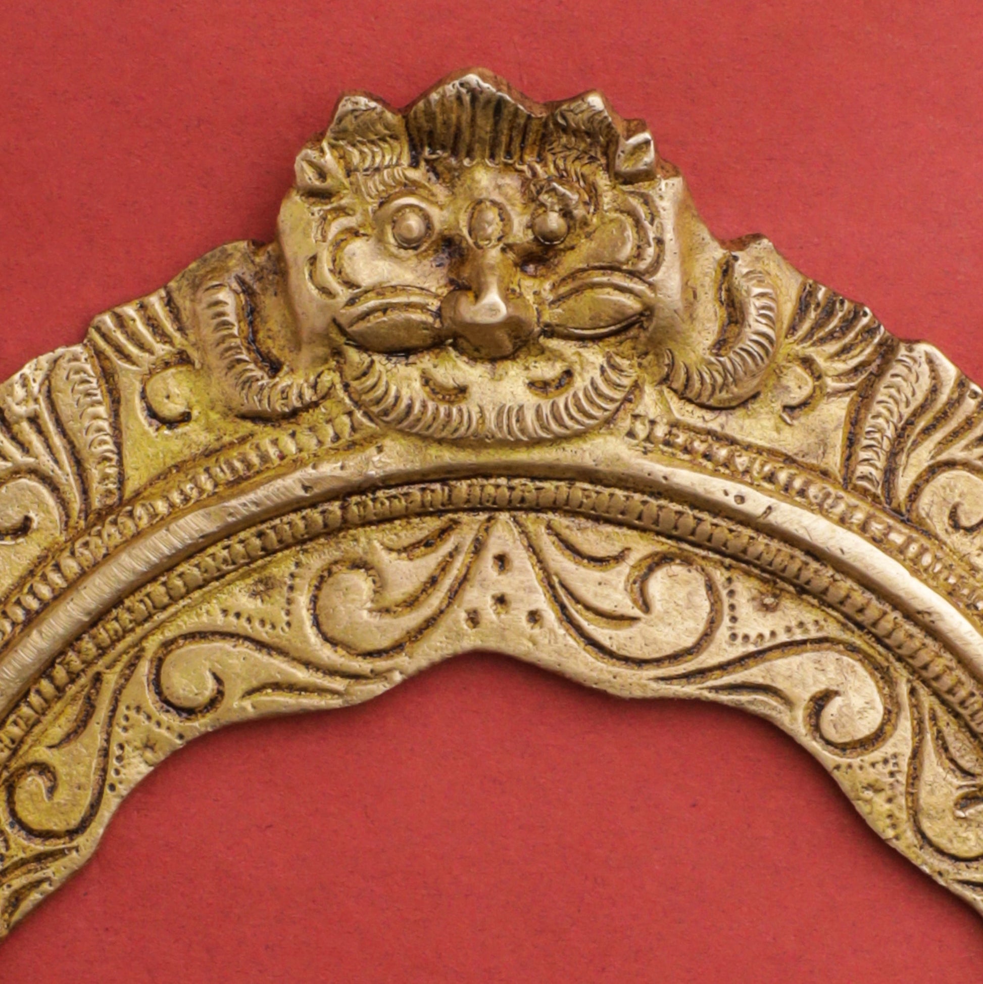 Brass Handcarved Prabhavali Frame (9.5 Inch)