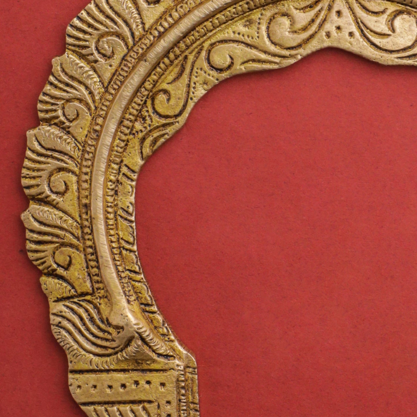 Brass Handcarved Prabhavali Frame (9.5 Inch)