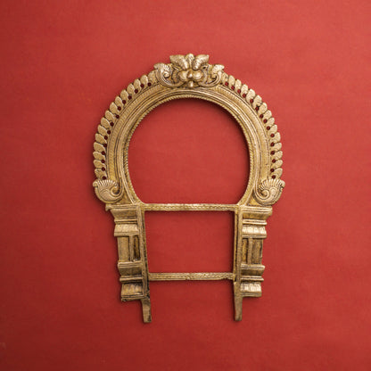 Brass Handcarved Prabhavali Frame (9.5 Inch)
