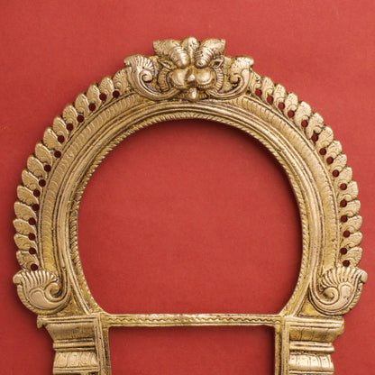 Brass Handcarved Prabhavali Frame (9.5 Inch)