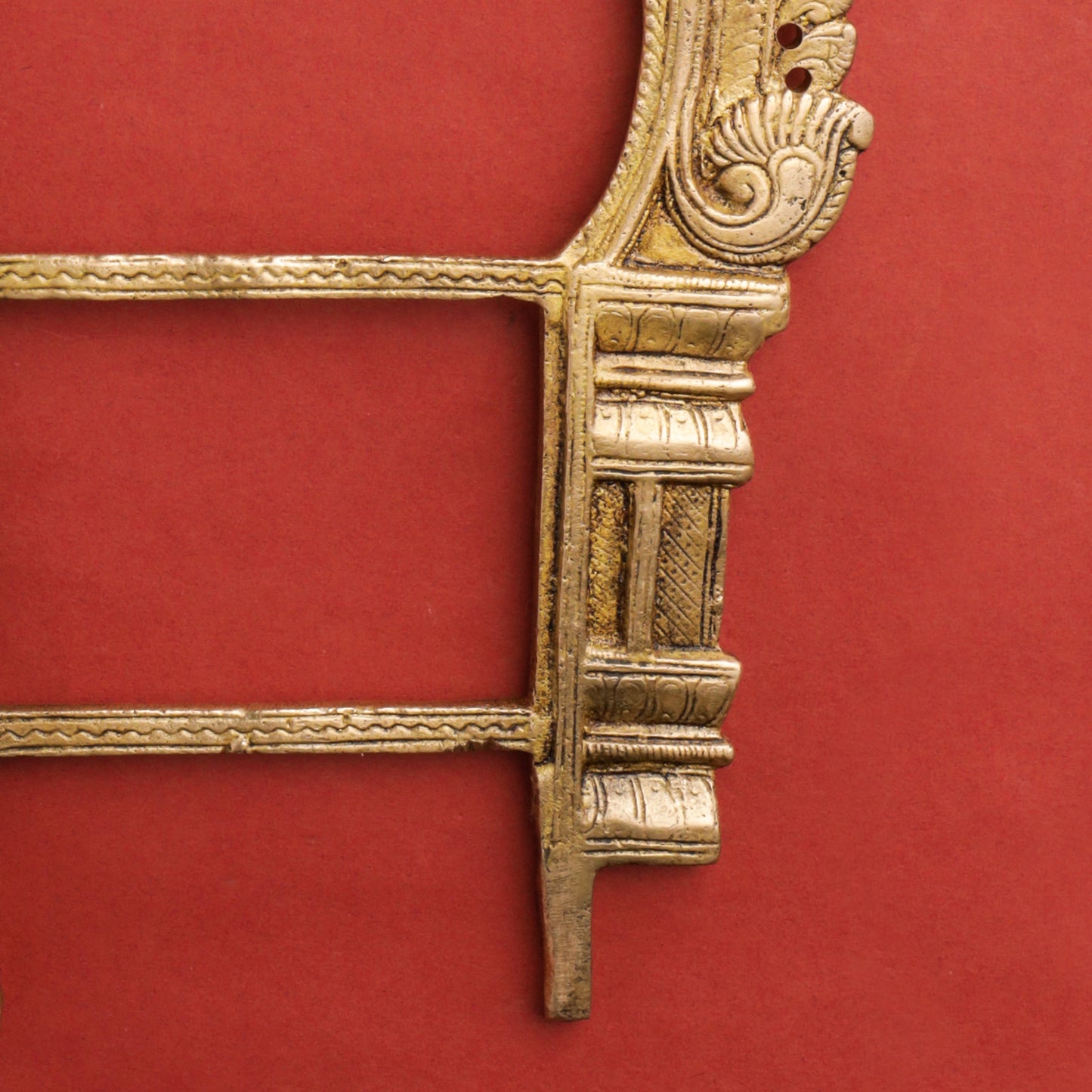 Brass Handcarved Prabhavali Frame (9.5 Inch)