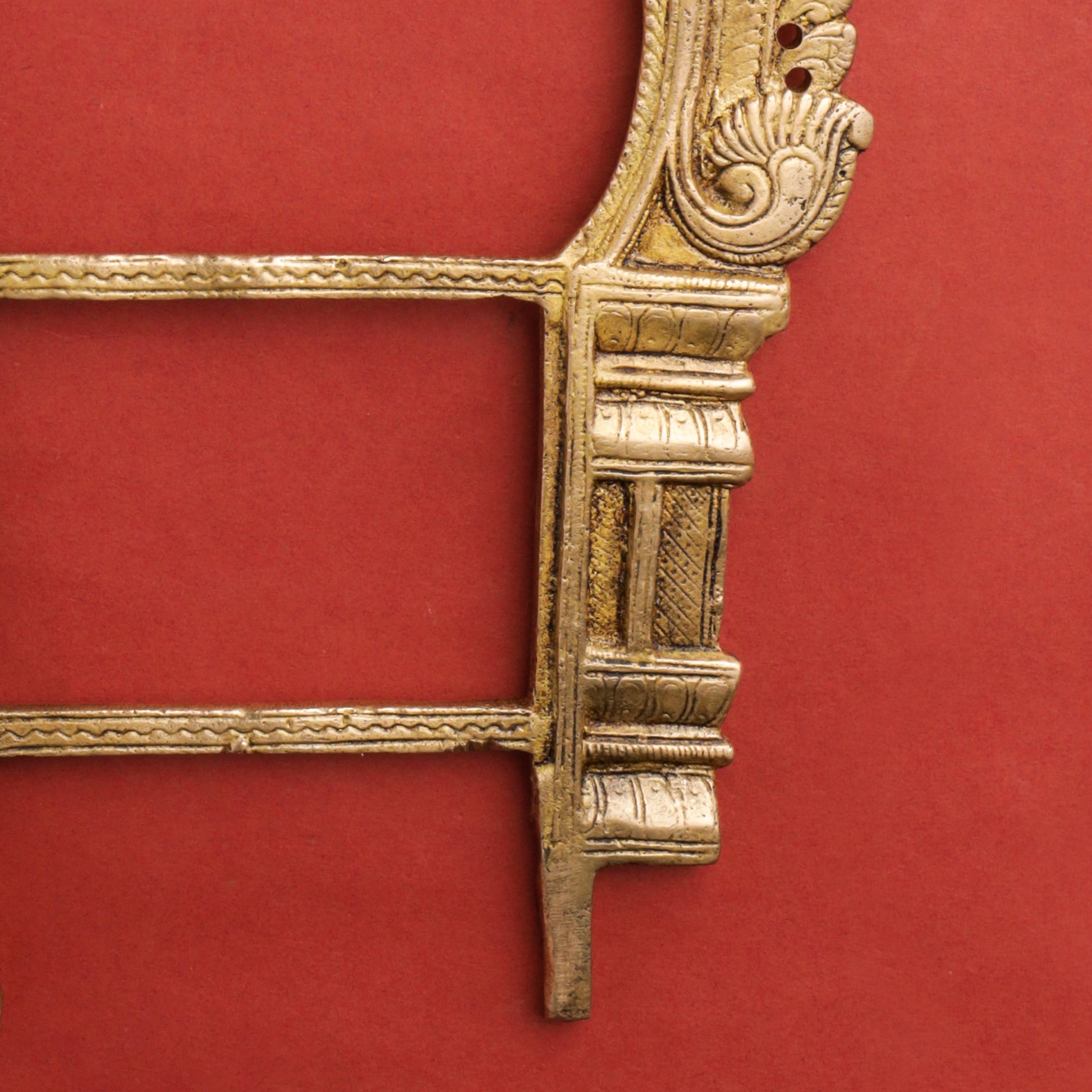 Brass Handcarved Prabhavali Frame (9.5 Inch)