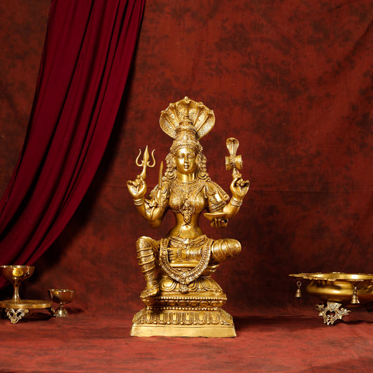 Brass Karumari Amman Statue (32 Inch)
