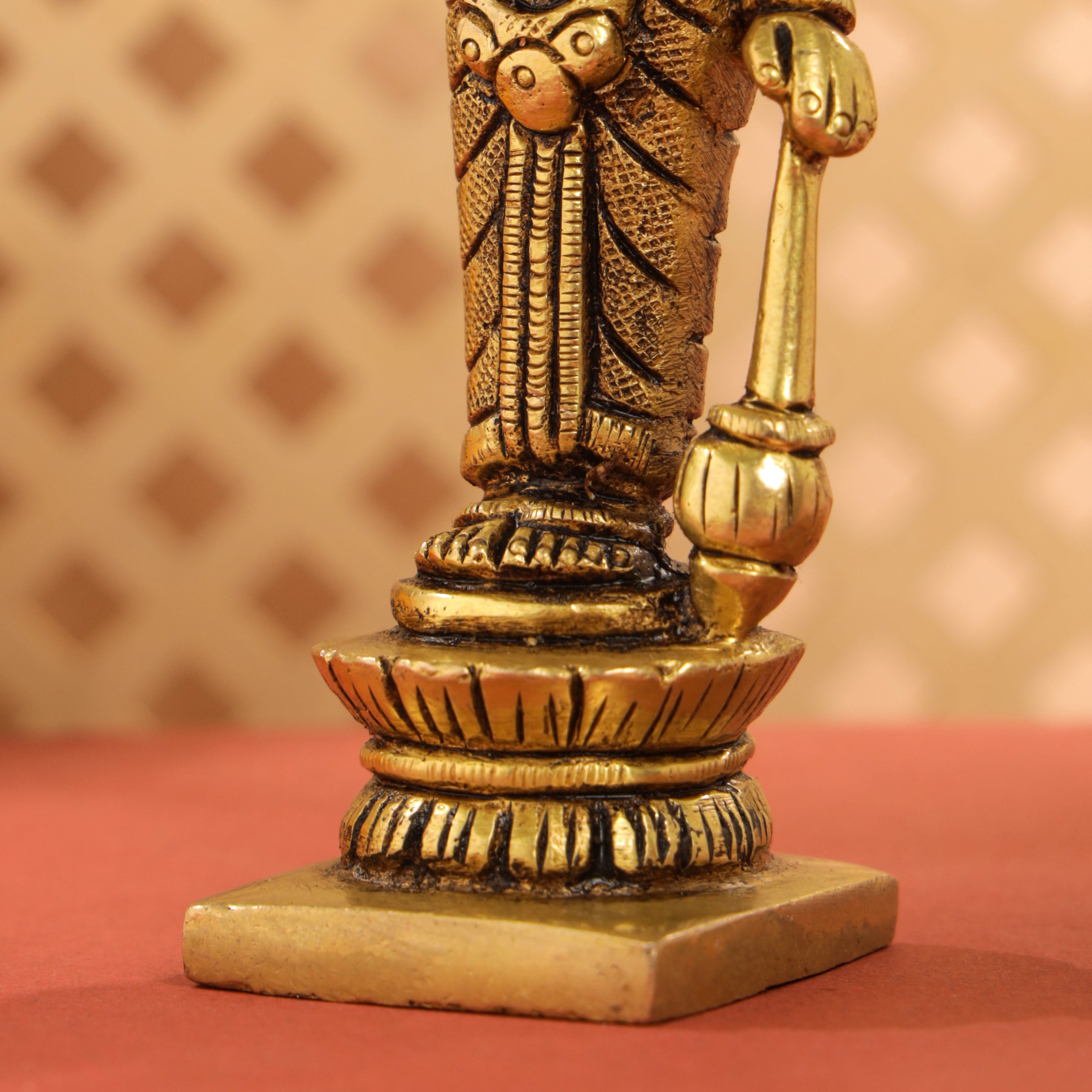 Brass Lord Vishnu Idol (5.2 Inch)