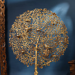 Brass Kalpvriksha Candle Holder (35 Inch)