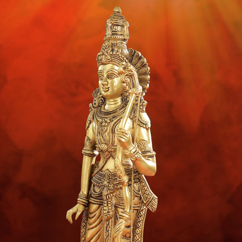 Brass Lord Ram Standing Statue  (24.5 Inch)