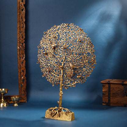 Brass Kalpvriksha Candle Holder (35 Inch)