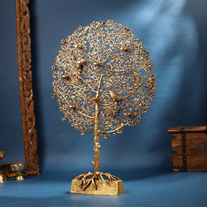 Brass Kalpvriksha Candle Holder (35 Inch)