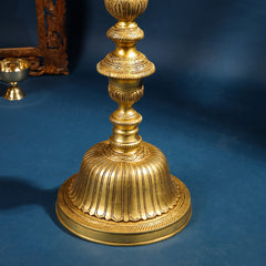 Brass Parrot Lamp With Bell (40 Inch)