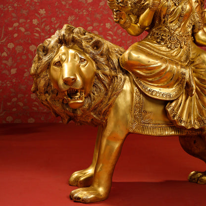 Brass Goddess Durga Statue (40 Inch)