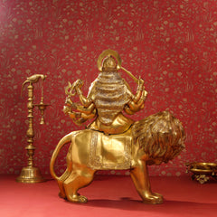 Brass Goddess Durga Statue (40 Inch)
