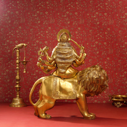 Brass Goddess Durga Statue (40 Inch)