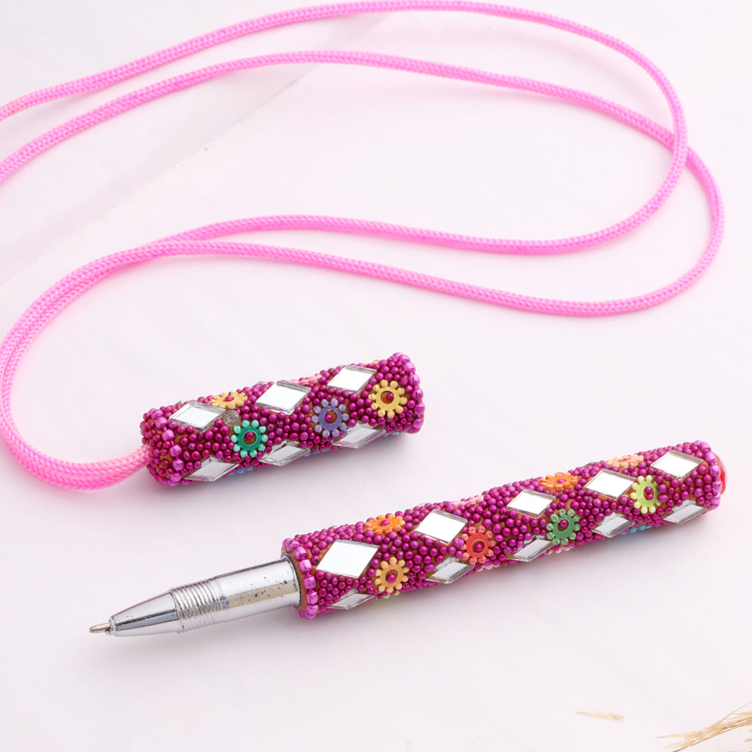 Mirror Work Ball Point Pen Set Of Five
