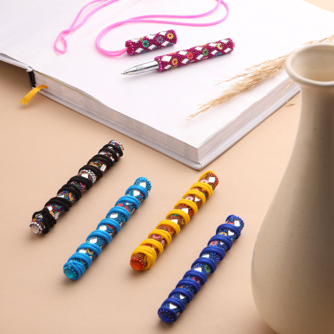 Mirror Work Ball Point Pen Set Of Five