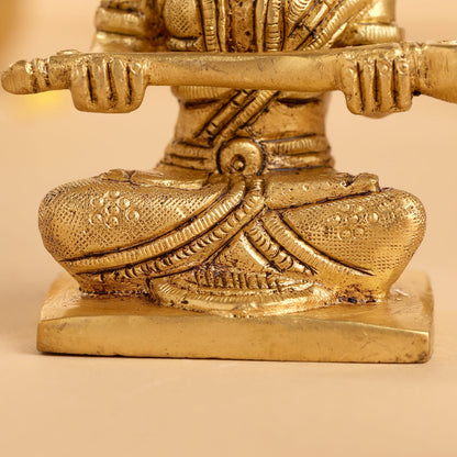 Brass Annapurna Devi Statue (4 Inch)