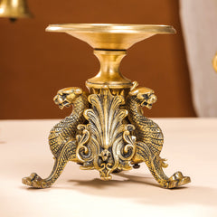 Brass Antique Candle Holder (7 Inch)