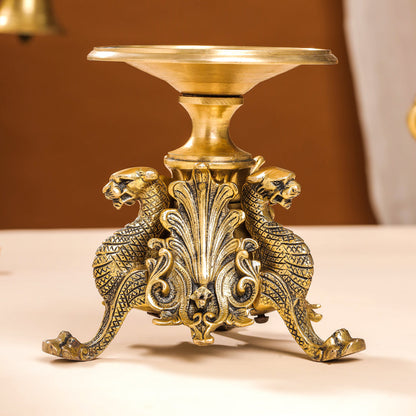 Brass Antique Candle Holder (7 Inch)