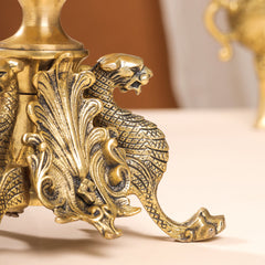 Brass Antique Candle Holder (7 Inch)